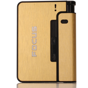 2x Aluminum Alloy Flame Automatic Cigarette Case Variants