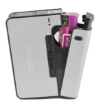 2x Aluminum Alloy Flame Automatic Cigarette Case Variants