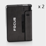 2x Aluminum Alloy Flame Automatic Cigarette Case Variants