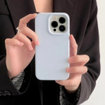 Solid Color Liquid Silicone Phone Case