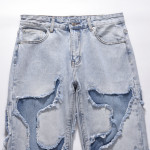 Vintage Street Doctored Foot Patchwork Worn Jeans