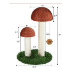 Natural Linen Mushroom Cat Scratch Post