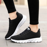 2021 Foreign Trade Large Size Flying Woven Women'S Shoes Cross-Border Autumn Sports Shoes Running Shoes Ladies Students Lightweight Travel Shoes