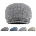 New Style Hat British Retro Cotton And Linen Beret Casual