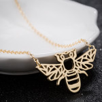 New Pendant Necklace Ins Personalized Hollowed-out Little Bee