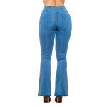 Flared Pants Women's Hip Lift Light Blue High Waist Jeans