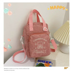 Cute Embroidery Bear Soft Sister Student Corduroy Hand Crossbody Bag