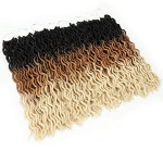 Ombre Curly Crochet Hair Synthetic Braiding Hair Extensions 