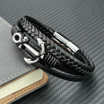 Creative Stainless Steel Anchor Bracelet Multi-layer Knitting