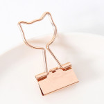 Creative Plating Gold Small Clip Office Style Long Tail Metal