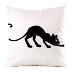 Black Cat Silk Home Decoration Sofa Cushion Pillow Cover