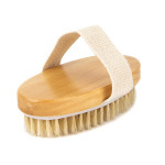 Bamboo Handleless Oval PPR Soft Bead Bristle Bath Brush SPA