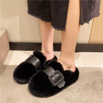 Women's Thick Bottom Plush Plush Slippers Outerwear