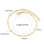 Stainless Steel Anklet Chain Foot Ornaments Female Casual Retro Travel Beach Anklet