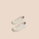 Casual White Leather Sneakers