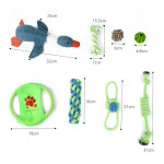 Pet Dog Cotton Rope Bite Resistant Plush Teeth Cleaning Toy Set