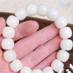 Natural White Jade Bodhi Bracelet