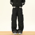 Winter New Fleece-lined Thickened Work Clothes Pants Warm Loose Casual Trousers