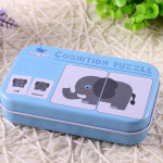 Children's Literacy Cognitive Card Baby Iron Box Puzzle Reading Card Toys