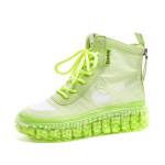 Double zipper high-top mesh breathable jelly shoes