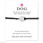 DOG Blessing Card Bracelet Infinity Wish Bracelet