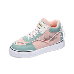 Ins High Top White Shoes Female 2021 Spring New Student Running Shoes Female Korean Flat Street Shoes