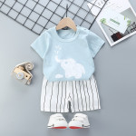 Summer Cotton Children's Short-sleeved Shorts Suit