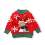 Children's Padded Thickened Sweater Reindeer Pullover