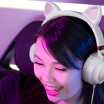 Net Celebrity Cute Female Cat Ear Headset Wired Gaming Gaming Headset