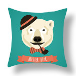 Animal Creative Home Short Plush Printing Cushion Cover