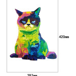 Irregular Rainbow Cat Uncomfortable Cat Wooden Puzzle Board Intelligence Development Toy