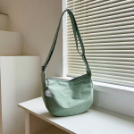 One Shoulder Bag Simple Solid Color Dumpling Vintage