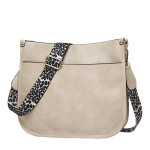 PU Leather Casual Shoulder Messenger Bag Leopard Print Shoulder Strap Tote Bag Large Capacity Minimalist Design