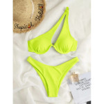 Multicolor Bikini Pit Double Fabric Swimsuit