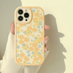 Ins Strawberry Blue Flower Silicone Phone Case