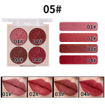 MISS ROSE Lipstick Compact 4 Color Lip Gloss Plate Moisturizing Easy To Color Lipstick Foreign Trade Exclusive For Cross-border In Stock Wholesale