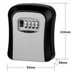 UK 4 Digit Combination Key Lock Box Wall Mounted Key Safe Security Box Outdoor