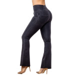 High Waist Black Flared Skinny Women's Stretch Jeans