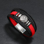 Men's Multi-layer Woven Compass Leather Bracelet