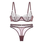 Sexy Underwear Shell Embroidery Bra Set