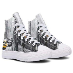 Printed Couple High-top Canvas Shoes