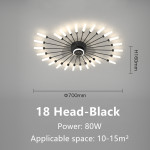 Modern Atmosphere Household Simple Bedroom Fan Lamp