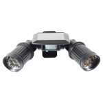 Solar sensor light double head spotlight