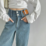 Women's Summer High-waisted Casual Breathable Straight Jeans