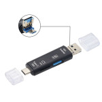 Portable 5 In 1 Multifunction Usb 2.0 Type C Usb Micro Usb Tf SD Memory Card Reader OTG Card Reader Adapter Mobile Phone Accessories