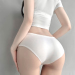 Ladies Lip Cartoon Print Mid-low Waist Milk Fiber Panties