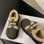 New Fashionable And Versatile Cotton Shoes Thick Bottom British Wind Non-slip Padded Small Leather Shoes