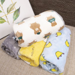 Cartoon Printed Thickening Pet Blanket Flannel Coral