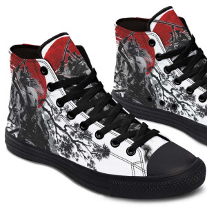 Printed Couple High-top Canvas Shoes