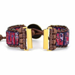 Retro Samsung Watch Strap Bracelet Red And Blue Mixed Stone